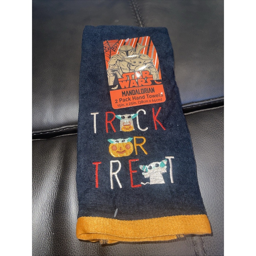 Star Wars Mandalorian Trick‎ or Treat Hand Towels Baby Yoda Grogu Halloween